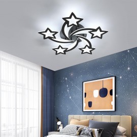 Lustra LED cu telecomanda, pentru Copii, intensitate reglabila, 3 functii Star carcasa Neagra 100W ZenLED®
