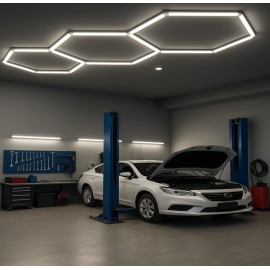 Iluminat LED HoneyComb 3 hexagoane tavan/perete 230x88cm 128W