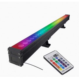 Proiector LED RGB liniar 100cm cu telecomanda 24W ip65