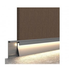 Profil LED aluminiu pentru plinta Argintiu 2 metri
