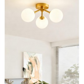 Candelabru Modern 3 Globuri soclu E27 Gold/Black Spyder