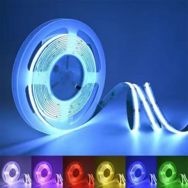 Banda LED COB RGB Color 15W/m 24V rola 5m, Profesionala 570led/m Unghi luminos 180°, lumina uniforma ZenLED®