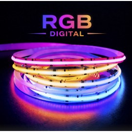 Banda LED COB 420 led pe metru RGB digital ws2811ic 24v 12w rola 5m ZenLED