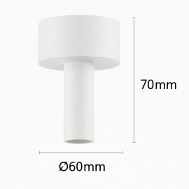 Suport fixare metalic TUB Neon flexibil 360 grade ALB