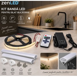 Kit Banda LED iluminat blat bucatarie 34W