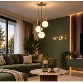 Lustra tip pendul 3xE27 Nova Golden Globe