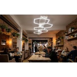 Tavan LED honeycomb set 5 hexagoane 3750 x 1230 mm 200W