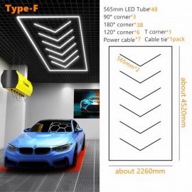 Tavan Aplica LED honeycomb Arrow 2260 x 4520mm 500W ZenLED