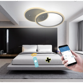 Lustra LED dimabila cu telecomanda 3 functii Circle 60W