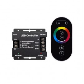 Controler RGB cu telecomanda Radio Touch 216W Negru