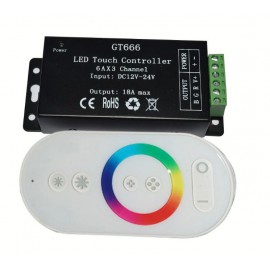 Controler RGB cu telecomanda Radio Touch 216W Alb