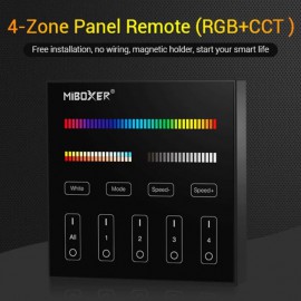 Telecomanda RGBW 4 zone MiBoxer Radio de perete Neagra