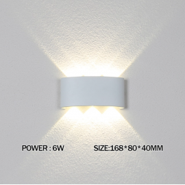 Aplica LED de fatada Lupa 6W alba