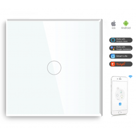 Intrerupator simplu sticla Smart WiFi compatibil Alexa Google Home